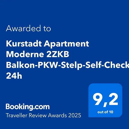 Apartament Kurstadt Apartment Moderne 2 Zimmer -Balkon-Parkplatz-Flexibler Check-In 24H